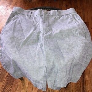 Marc Anthony Luxury Shorts Mens 30 Light Blue Stretch Fabric Mid Rise Flat Front